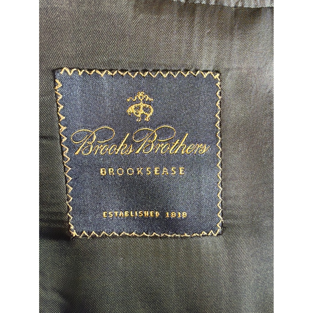Brooks Brothers Brooksease Loro Piana Wool Navy Blue Blazer Gold Buttons 43R - Picture 7 of 10